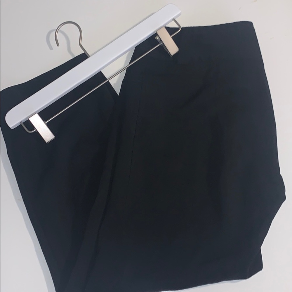 Trina Turk Wide Leg Crop Black Pants Size 4 GUC